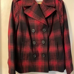 Old Navy Plaid Wool Coat
